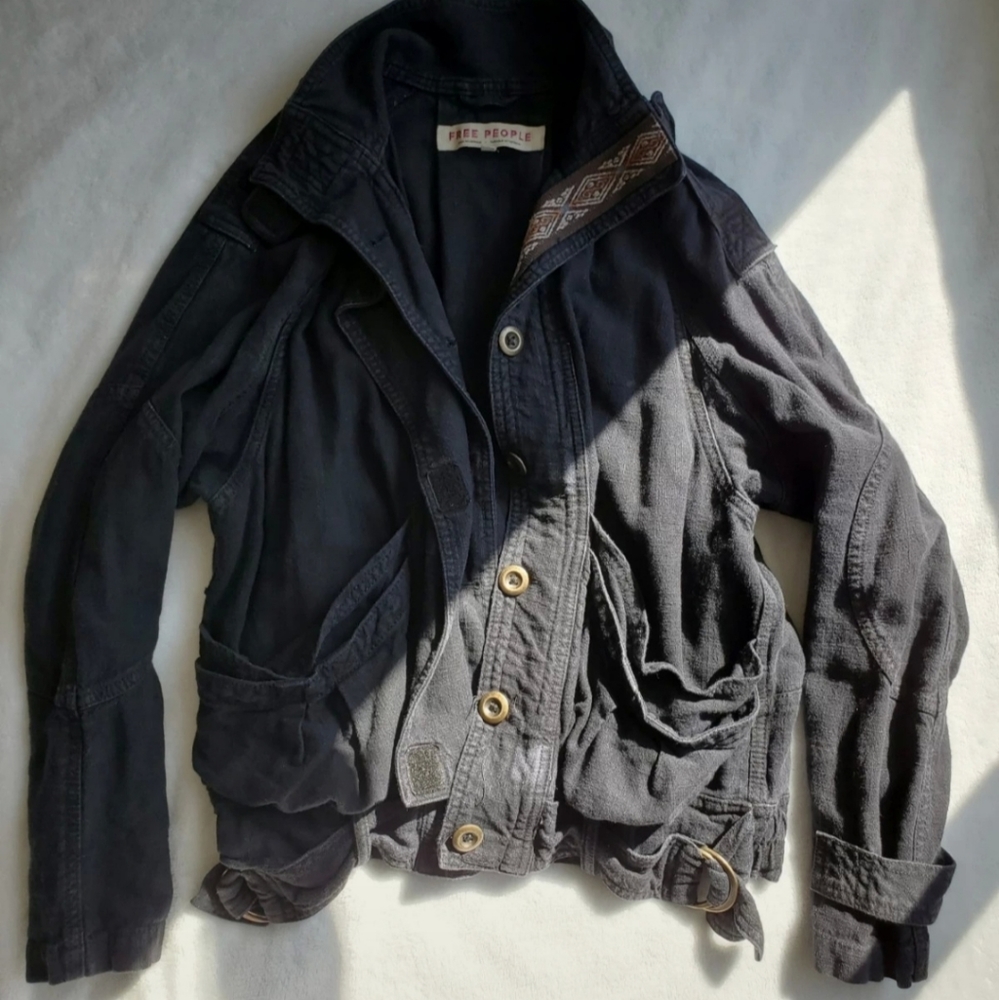 Free People Jayde Safari Jacket Black Size XS